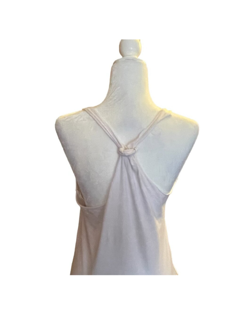 Hello Kitty Distressed Upcycled White Racerback Tank Top OS - Picture 8 of 9